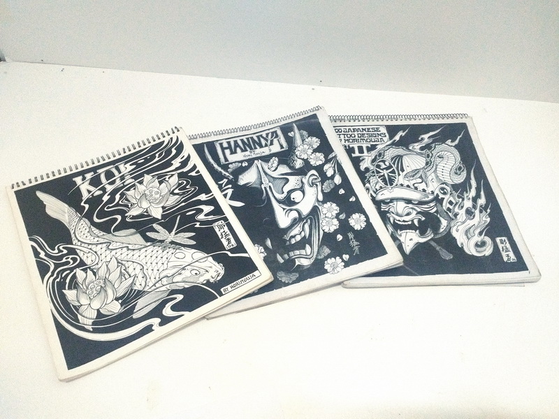 libro cuaderno plantilla tatuaje 1u